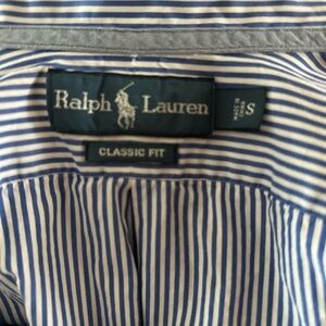 Polo by Ralph Lauren men’s Small Blue and White striped button down